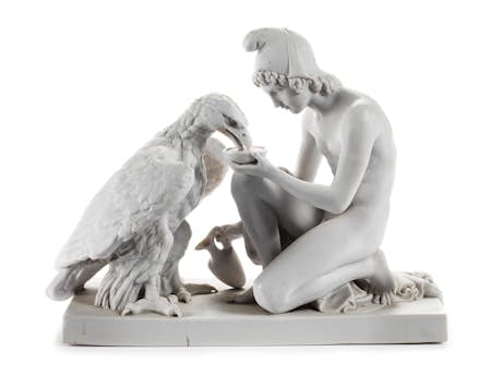 Ganymed, den Adler des Zeus tränkend